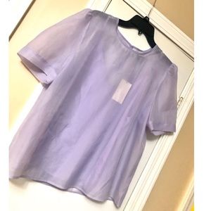 NWT a new day lavender sheer blouse with cami